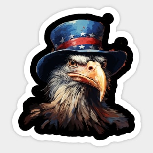 Patriotic Ostrich Sticker